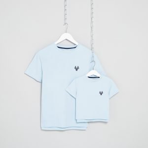 Matching Blue T-shirts for father & son