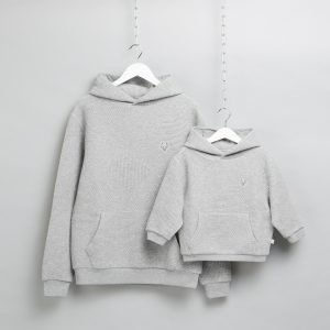 MANCUB Matching dad and son quilted hoodies