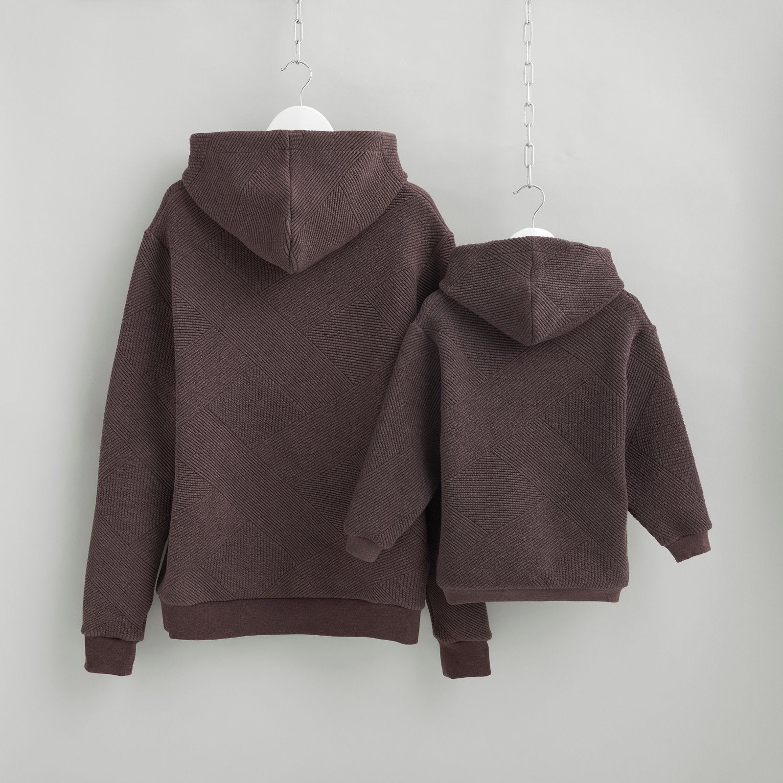 Chocolate Brown Matching Dad & Son Hoodies MANCUB
